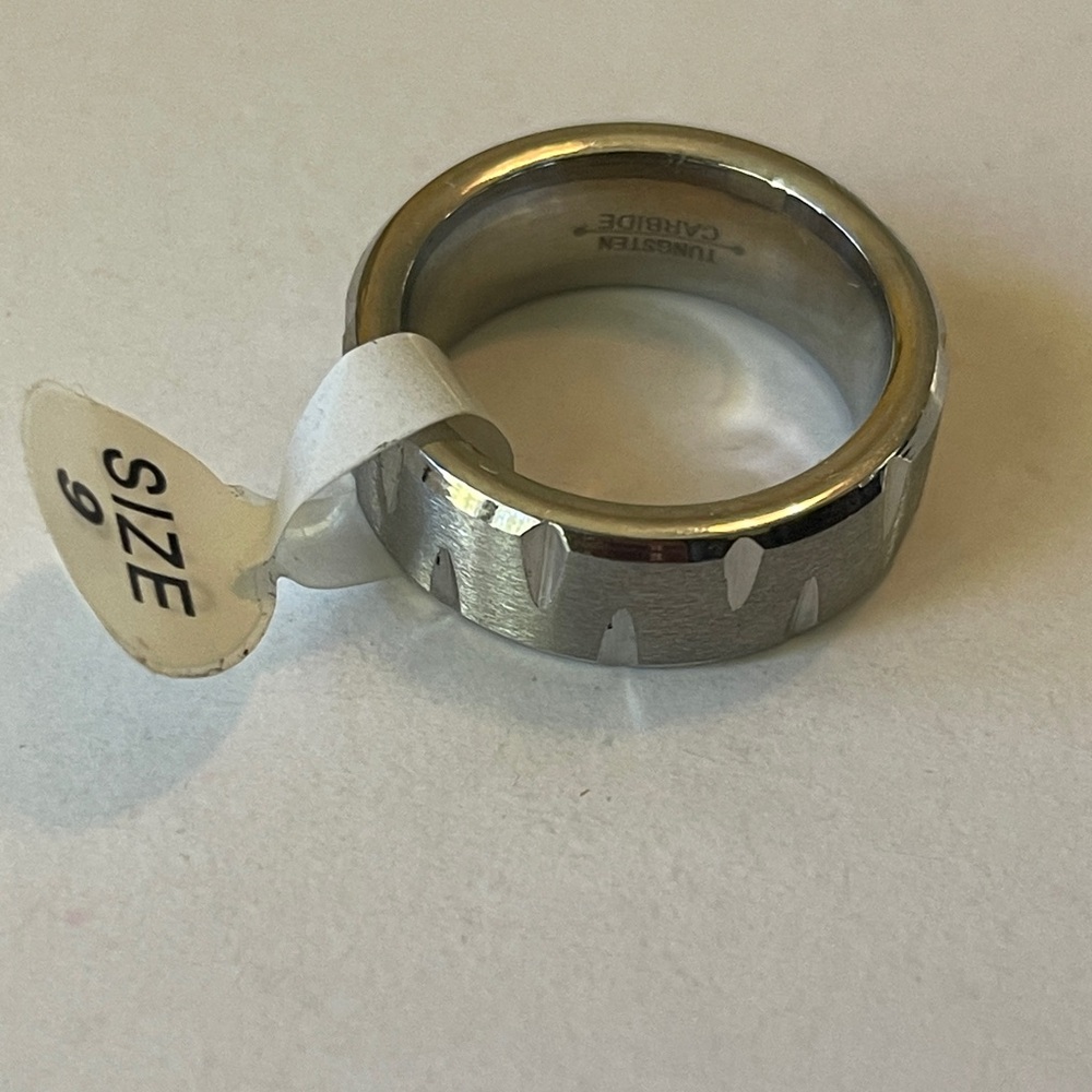 Silver Tungsten Carbide Ring